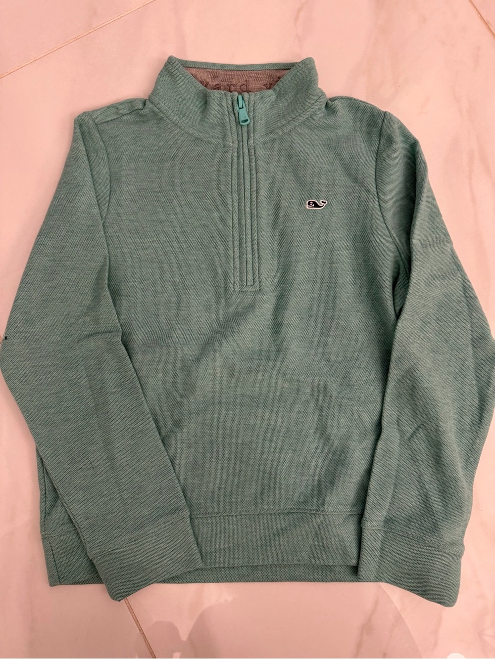 Vineyard Vines Kids Seafoam 1/4 Zip Pullover